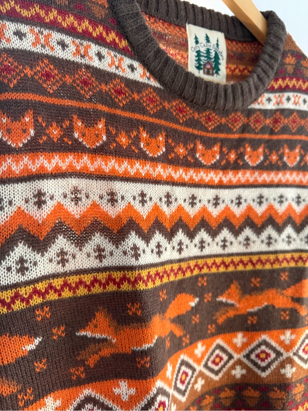 Kiel James Patrick Fantastic Mr. Fox Sweater Crewneck in Brown, size M - Picture 2 of 4
